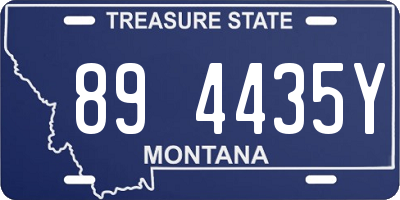 MT license plate 894435Y