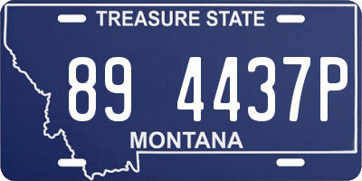 MT license plate 894437P