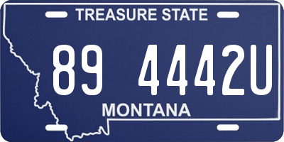 MT license plate 894442U