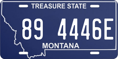 MT license plate 894446E