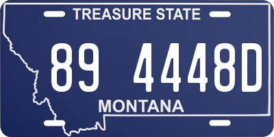 MT license plate 894448D