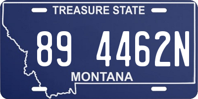 MT license plate 894462N