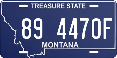 MT license plate 894470F
