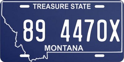 MT license plate 894470X