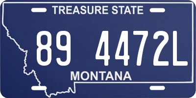 MT license plate 894472L