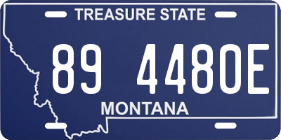 MT license plate 894480E