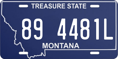 MT license plate 894481L