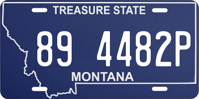 MT license plate 894482P
