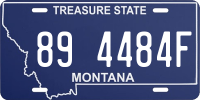 MT license plate 894484F