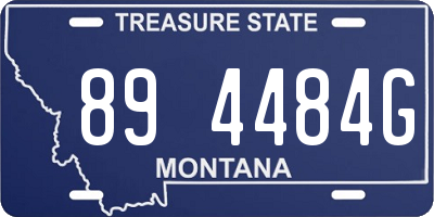 MT license plate 894484G