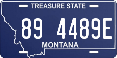 MT license plate 894489E