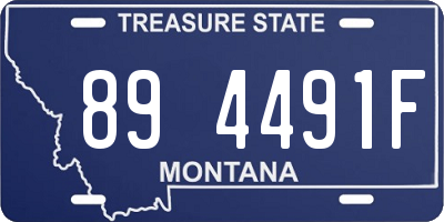 MT license plate 894491F