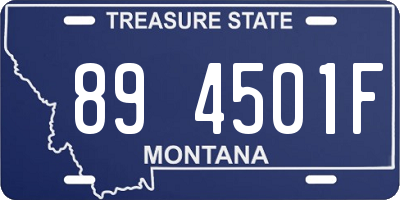 MT license plate 894501F