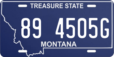 MT license plate 894505G