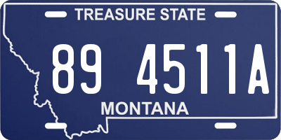 MT license plate 894511A