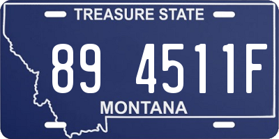 MT license plate 894511F