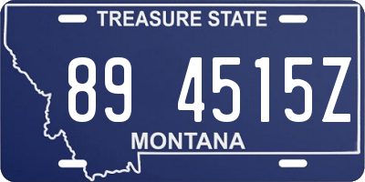 MT license plate 894515Z
