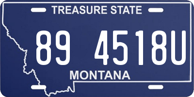 MT license plate 894518U