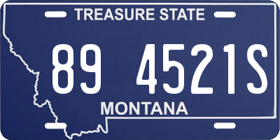 MT license plate 894521S