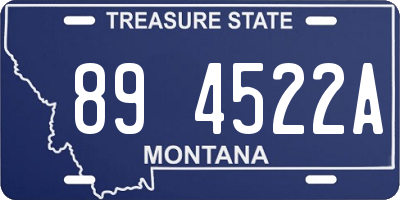 MT license plate 894522A