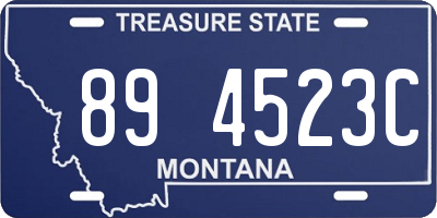 MT license plate 894523C