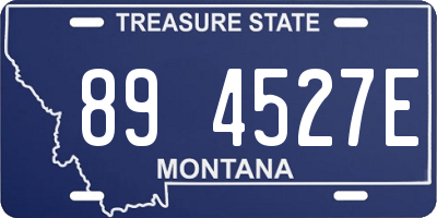 MT license plate 894527E