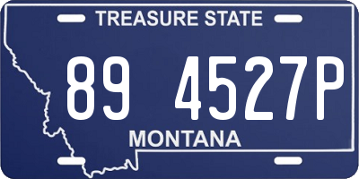 MT license plate 894527P