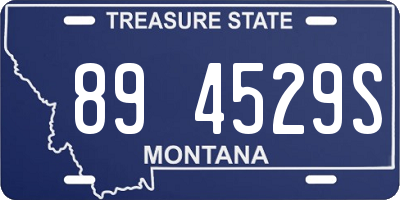 MT license plate 894529S