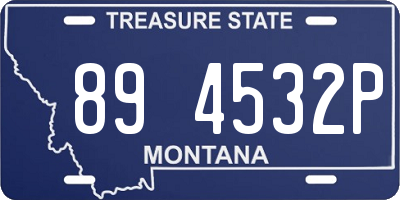 MT license plate 894532P