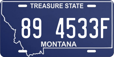MT license plate 894533F