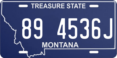 MT license plate 894536J