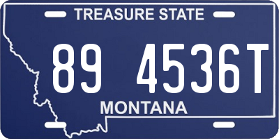 MT license plate 894536T