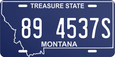 MT license plate 894537S