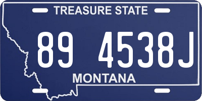MT license plate 894538J