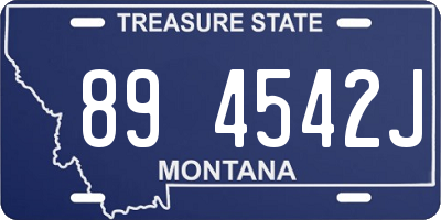 MT license plate 894542J