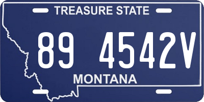 MT license plate 894542V