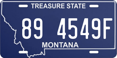 MT license plate 894549F