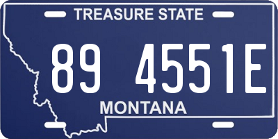 MT license plate 894551E