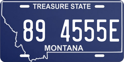 MT license plate 894555E