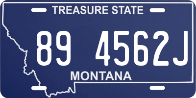 MT license plate 894562J