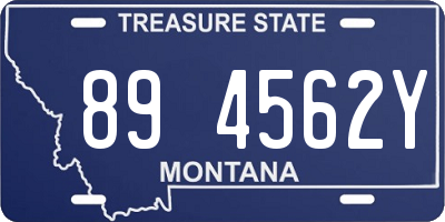 MT license plate 894562Y