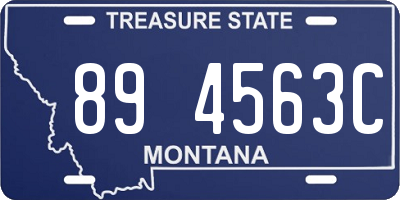 MT license plate 894563C