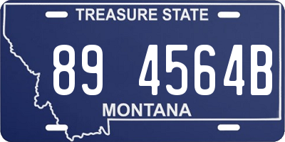 MT license plate 894564B