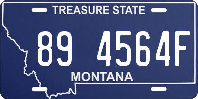 MT license plate 894564F