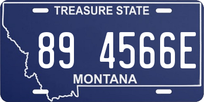 MT license plate 894566E