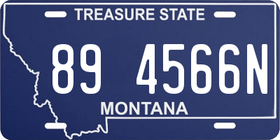 MT license plate 894566N
