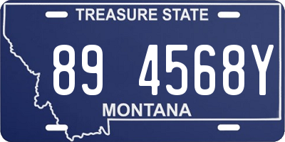 MT license plate 894568Y