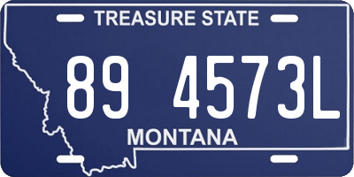 MT license plate 894573L