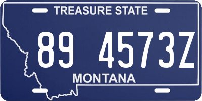 MT license plate 894573Z