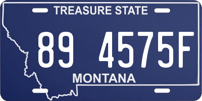 MT license plate 894575F